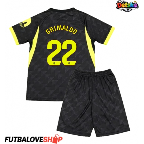 Dres Atletico Madrid Alejandro Grimaldo #22 Preč pre deti 2026-27 Krátky Rukáv (+ trenírky)